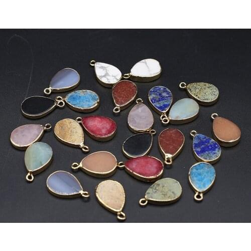 1PC Natural Semi-precious Stone Pendant Elephant Shape Crystal Agat Charms for Jewelry Making DIY Necklace Accessories 15x20mm