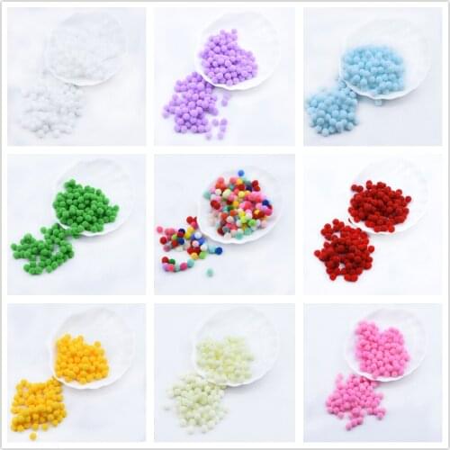 Wholesale 8 10 15 20 30 mm Pompoms Fur Craft DIY Soft Pom Poms Crafts Balls Christmas Decor Glue Sewing Fabric Cloth Accessories