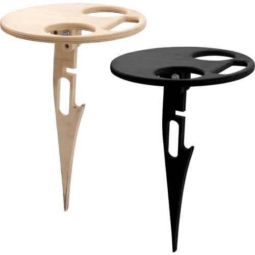 Portable Wine Glass Table Wine Glass Holder For Beach Camping Kitchen Shelf Organizer Picnic Storage Accessories