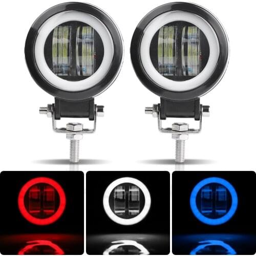 New 7D 3'' 20W Fog Lamps Off road Led Working Lights Headlight For The Beam Motorcycle Halo Jeeps ATV 12V 24V SUV Worklight Car