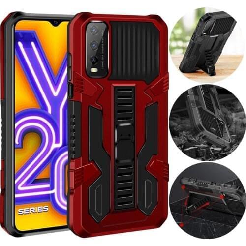 Kickstand Phone Case For VIVO Y91C Y9S Y91i Y17 Y12 Y15 Y11 Y19 New Shockproof Case For VIVO Y50 Y30 Y20S Y12S Y5 2020 Cover