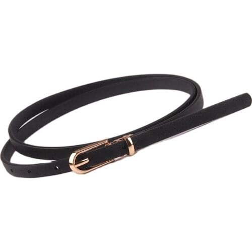 Women Faux Leather Belts Candy Color Thin Skinny Waistband Adjustable Belt Women Dress Strap cinturon mujer cinto feminino