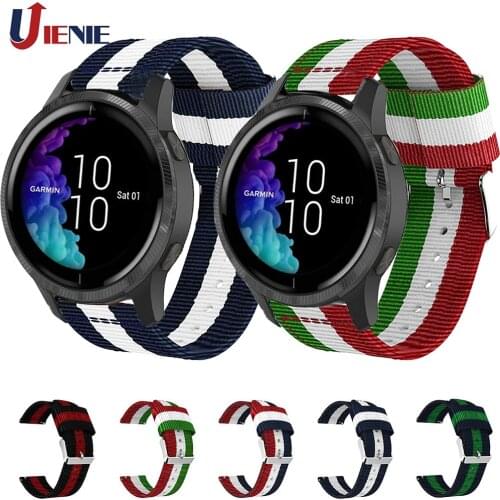20mm Nylon Watchband Strap for Garmin Venu/GarminMove 3&Luxe &Style Band Smartwatch Bracelet Sport Wristband for Vivoactive 3
