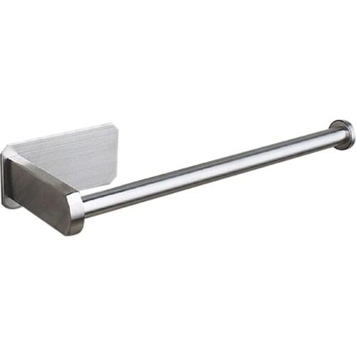 SHGO HOT-Kitchen Roll Paper Self Adhesive Wall Mount Toilet Paper Holder Stainless Steel Bathroom Tissue Towel Accessories Rack