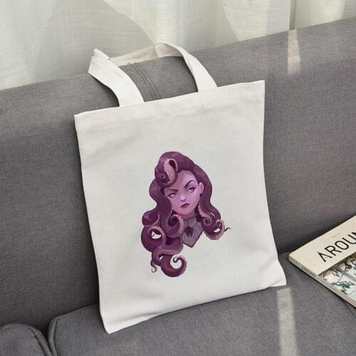 Nightmare Before Christmas Fashion Canvas Tote Bag for Women Student Cotton Printed Bag Shopping Bags Custom Logo Reusable