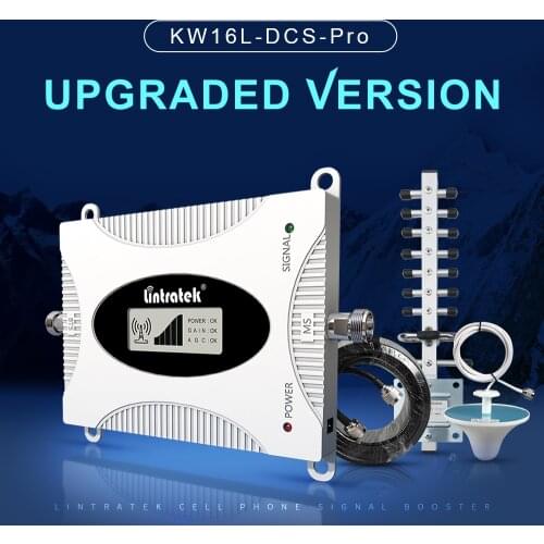 Lintratek 4G Smartphones Signal Booster Set With Yagi Outdoor Antenna 1800 MHz Band 3 4G LTE Cellular Signal Amplifier Repeater