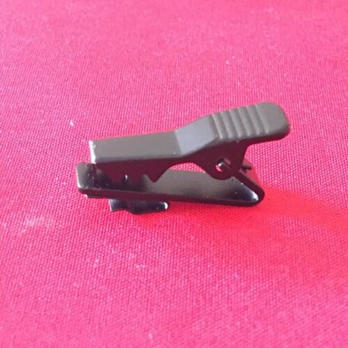 C-1B High Quality Black Metal Lavalier Microphone Clips Metal Cable Clamp Clip 10pcs/lot