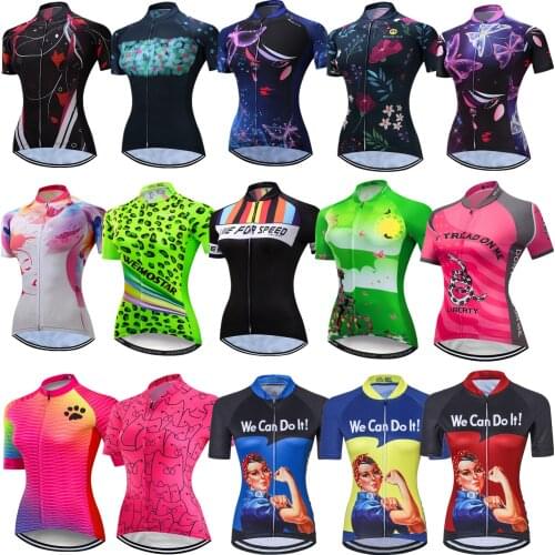 Cycling Jerseys Women mtb jersey Short Sleeve Bicycle Shirt Bike Sportwear Cycle Tops Racing Jackets S-3XL