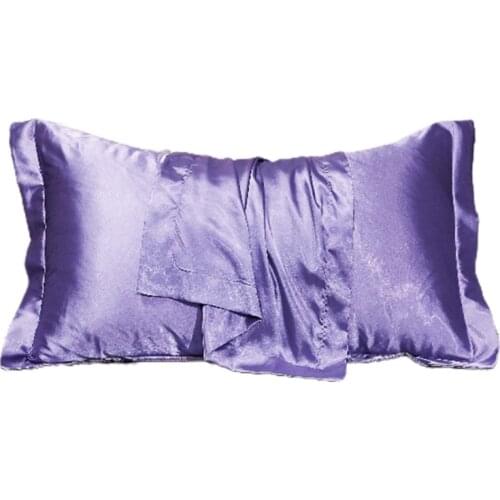 1Pc 55x85cm Imitation Silk Satin Pillowcase Modern Simple Solid Color Smooth Single Pillow Case Hypoallergenic Cooling Rectangl