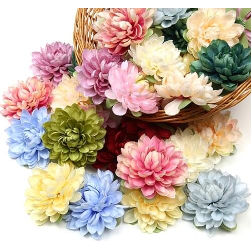 10PCS 10cm Large Artificial Flower Silk Koryoju Flower Head For Wedding Home Decoration DIY Flower Wall Gift Box Fake Flowers