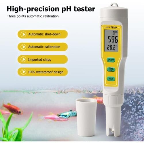 2 in 1 PH-03 Digital PHTesterATC Automatic Calibration PH/Thermometer Aquarium Soil Safety Pool Water Tester Analyzer