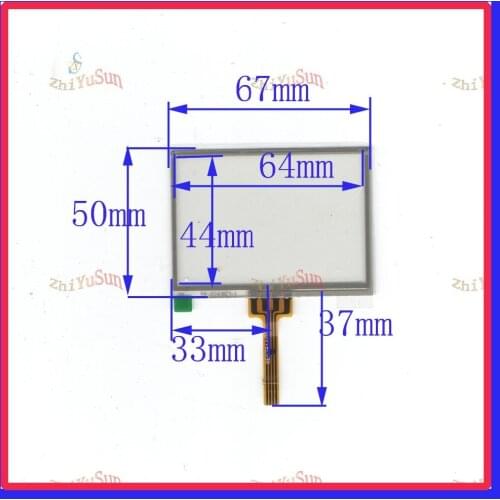 ZhiYuSun 3inch 67*50 4 wire TOUCH SCREEN width 50mm length 67mm for gps glass touch panel this is ompatible