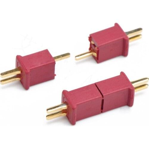 4pcs/2pairs gold small mini T plug-in model T male & female connector AMASS red brown 10A-20A banana plug connector