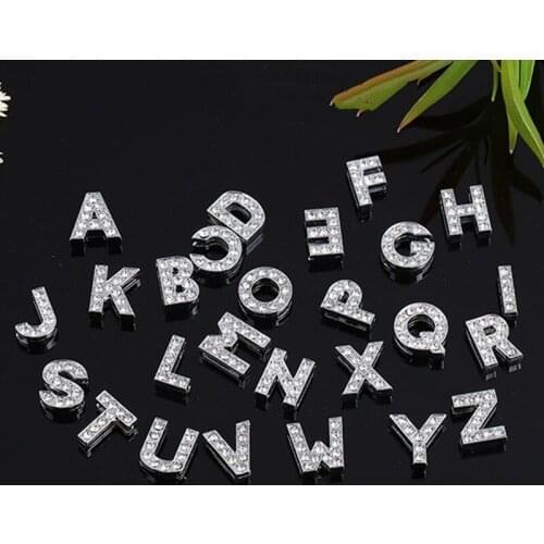 400pcs 10mm silver letters
