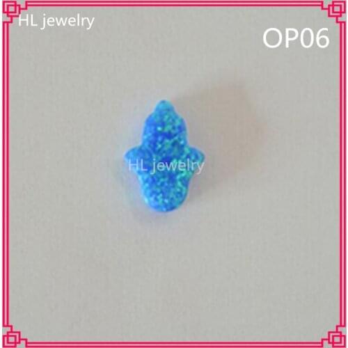 5*7MM Synthetic Opal Hamsa Hand Hot Sell With 1mm Side Hole