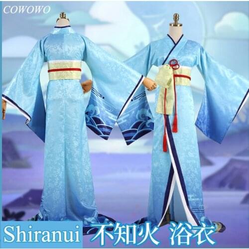 Anime! Game Onmyoji SSR Shiranui Diver Ali Kimono Blue Bathrobe Ancient Dress Uniform Cosplay Costume Halloween Outfit Free Ship