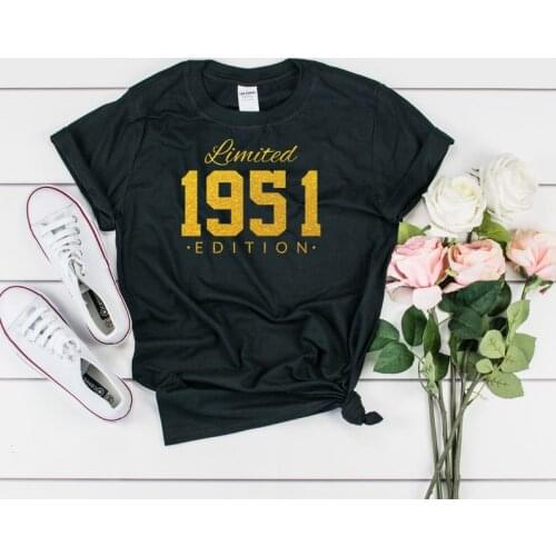 Glitter Gold - 70th birthday gift ,limited edition 1951 birthday t-shirt, gift for her and him, 70th party shirt | UNISEX SHIRT
