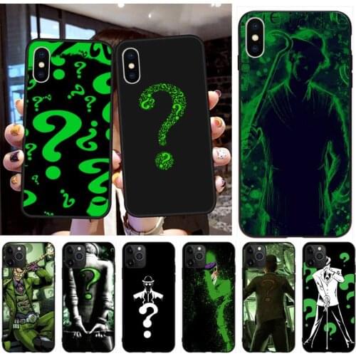 CUTEWANAN Detective Comics The Riddler Phone Case Capa for iPhone 11 pro XS MAX 8 7 6 6S Plus X 5S SE 2020 XR case