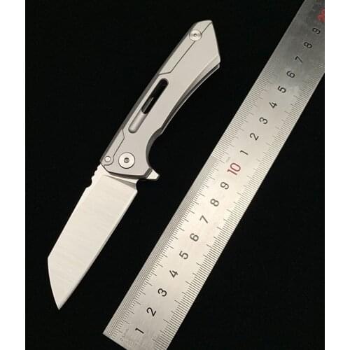 D2 knife multifunctional steel handle folding knife portable field self-defense knife tactical knife