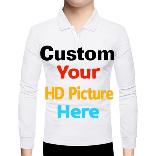 OGKB Customized Polo T Shirt Men Long Sleeve Shirt Male DIY 3d Printed Shirts EU Size Mens Polo Shirt Dropshipping Wholesale
