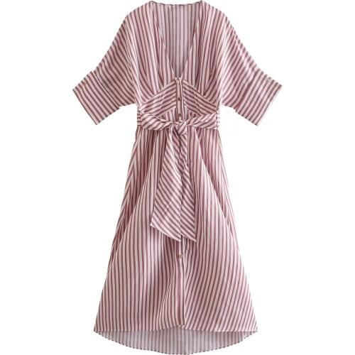 Летние платья в полоску GELITAYIN China At AliExpress