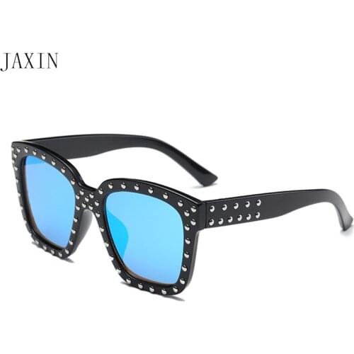 JAXINCute handsome boy girl square sunglasses fashion coating cool new sunglasses personality trend wild multicolor glassesUV400