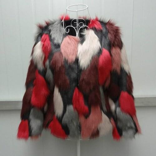 LanLoJer Red Fur Coats