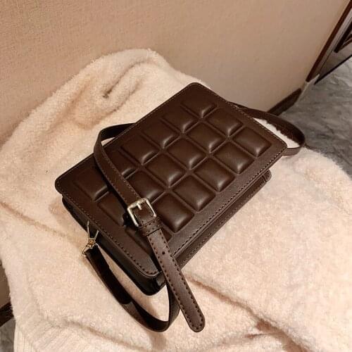 Small PU Leather Crossbody Bag 2021 Lady Winter Trending Branded Shoulder Handbags and Purses Totes Bags