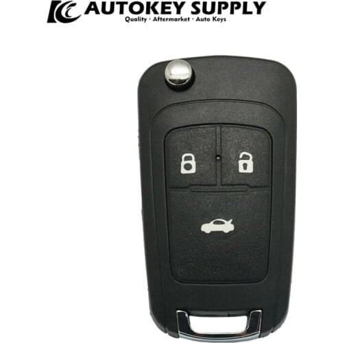 Modified For Chevrolet 3 Button Remote Flip Car Key Shell (Without Blade) AutokeySupply AKGMF115