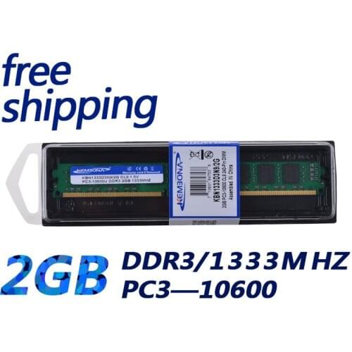 KEMBONA Desktop DDR3 2GB 1333MHZ PC10600 240PIN Ram memory, support Inte-l+ for A-M-D motherboard, Free shipping