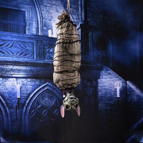 New Arrive Halloween Decorations Terror Bar Skeleton Pendant Decor Skull Electric Glowing Screams Ghost Halloween Supplies MFE32