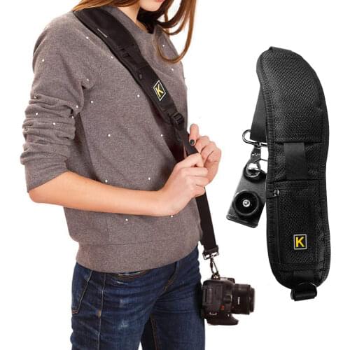 Quick Rapid Camera Single Shoulder Black Sling Strap hand fast gunman decompression strap For Canon Nikon Sony DSLR Camera