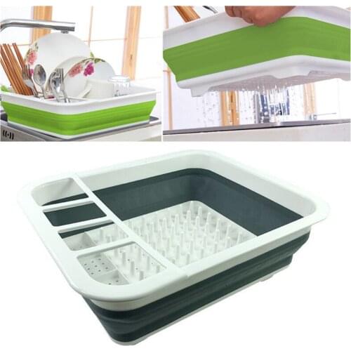 Foldable Dish Drying Racks Kitchen Dish Plate Bowl Drainer Draining Collapsible Tableware Drying Racks Kitchen Storage Racks