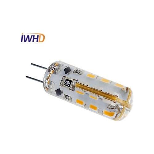 IWHD 10pcs G4 LED 12v 2W Corn LED Bulb G4 Light DC 12V SMD2835 LED Bi-pin Light Clear/Milky Cover High Bright Spotlight