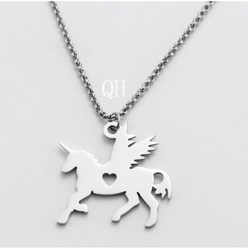 Unicorn Jewelry, Fantasy necklace, Unicorn Birthday Party Gift, Uniform Pendant Charm, Granddaughter Gift YLQ7830