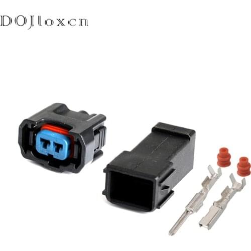 1 Set 2 Pin Fuel Injector Electrical Wiring Plug Male Female Black Waterproof Connector For Keihin OBD2 NH1 6189-0533 1996-2002