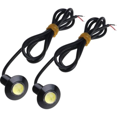 1 Pair Ultra Thin 23mm 12V Car LED DRL Daytime Running Light Eagle Eye Lamp