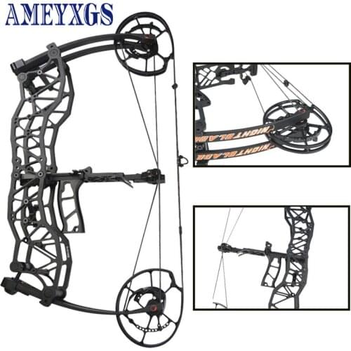 1pc 40-60lbs Adjustable Archery Compound Bow Steel Ball Dual Purpose Aluminum CNC Machining Speed 310/370FPS Hunting Accessories