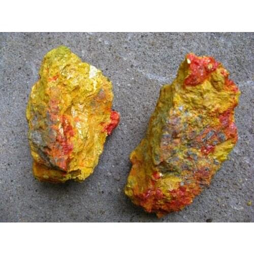 2-3pcs Orpiment & Realgar Intergrowth Rock Specimen China