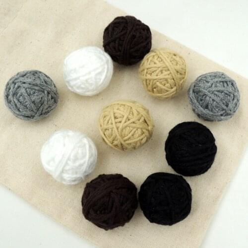 40pcs big shade grey chunky crochet voodoo bead handmade pattern Christmas decorative statement jewelry making necklace EA170