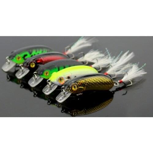 6cm Suit Lures Bionic Bait Laser Rock Simulation Lure Bait Crank bait 10g Feathers