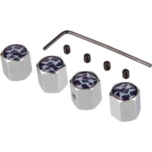 Car Accessories Wheel Tyre Valve Stem Caps Tire Air Covers for Blue Camouflage Logo for Ferrari Jaguar Jeep Lexus Mazda Opel BMW