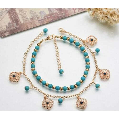 Boho Beaded Barefoot Beach Anklet Foot Chain Jewelry Ankle Beach Bracelet