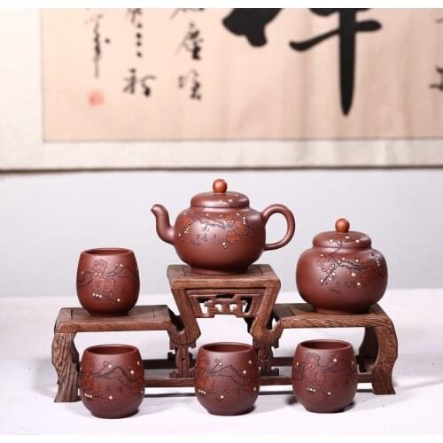 Tea set yixing masters all hand undressed ore purple clay fragrance are recommended a complete set of tea wholesale
