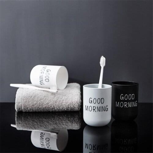 Black Toothbrush Cup Household Nordic Simple Toothbrush Toothpaste Holder Water Cup Travel Portable Cup Bathroom Accessories