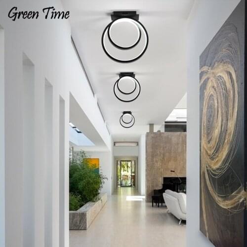 Black Modern Led Ceiling Lights For Bedroom Living room Kitchen Corridor Light Home Decorate Metal Ceiling Lamp Fixture 110 220V