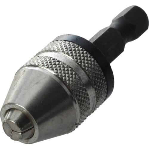 CNIM Hot Silver+Black 6mm Keyless Drill Bit Chuck Quick Change Adapter Converter Hex Shank Mini Drill Chuck