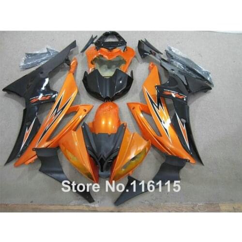 Bodywork fairings set for YAMAHA R6 2008 -2014 orange black full fairing kit YZF R6 08 09 - 14 #2180 Full injection