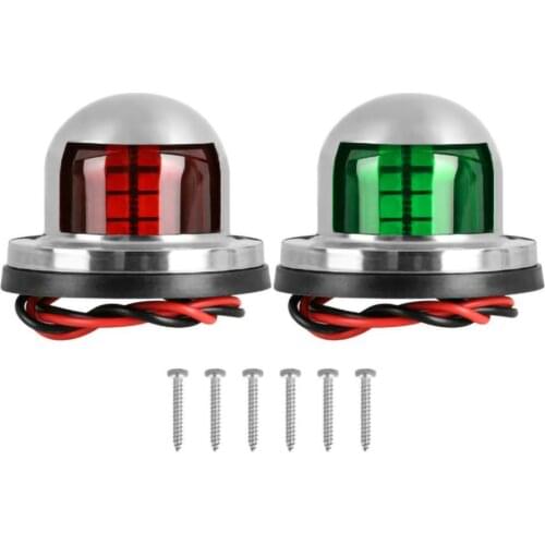 Red Green Bow 8Pcs*LED Navigation Lights 12V Boat Marine Indicator Spot Light Marine Boat Yacht Sailing Light