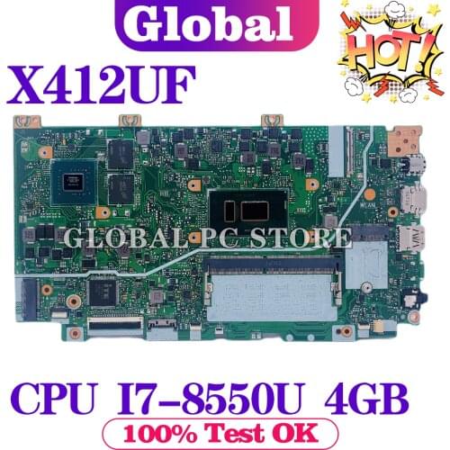 KEFU Motherboards X412UF Laptop motherboard for ASUS X412UA X412U 100% TEST original mainboard 4417U 4G RAM